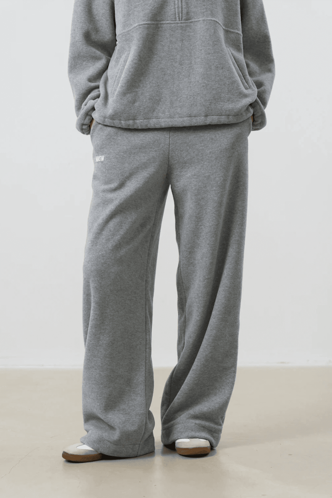 WOMEN’S POLAR FLEECE SWEATPANTS WITH DRAWSTRING HEATHER GREY | MMSW
