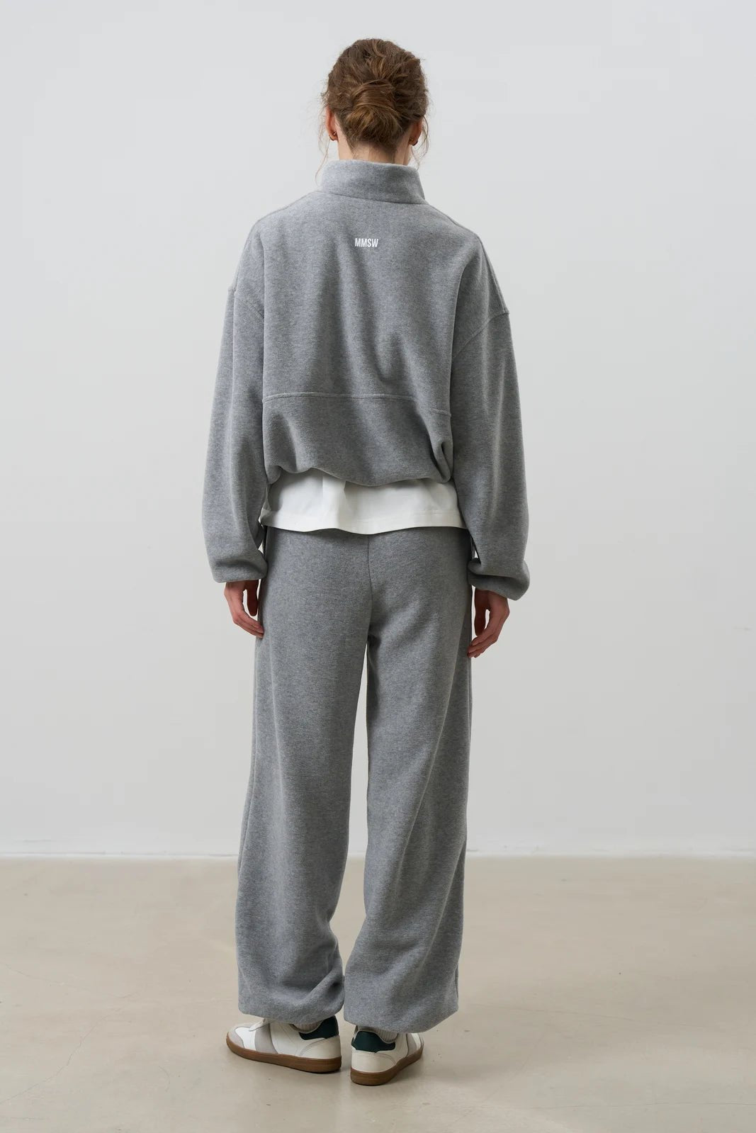 WOMEN’S POLAR FLEECE SWEATPANTS WITH DRAWSTRING HEATHER GREY | MMSW