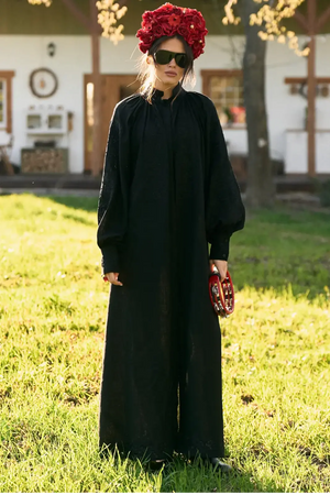 WOMEN’S VYSHYVANKA MAXI DRESS BLACK