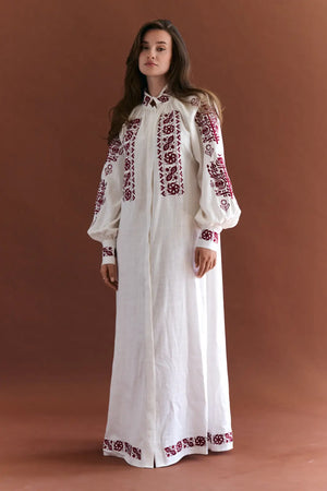 WOMEN’S VYSHYVANKA MAXI DRESS MILK