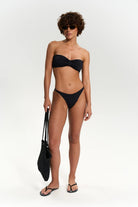 BANDEAU BIKINI TOP MATTE BLACK | MMSW