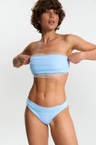 CHEEKY BIKINI BOTTOMS DRAPED LIGHT BLUE | MMSW