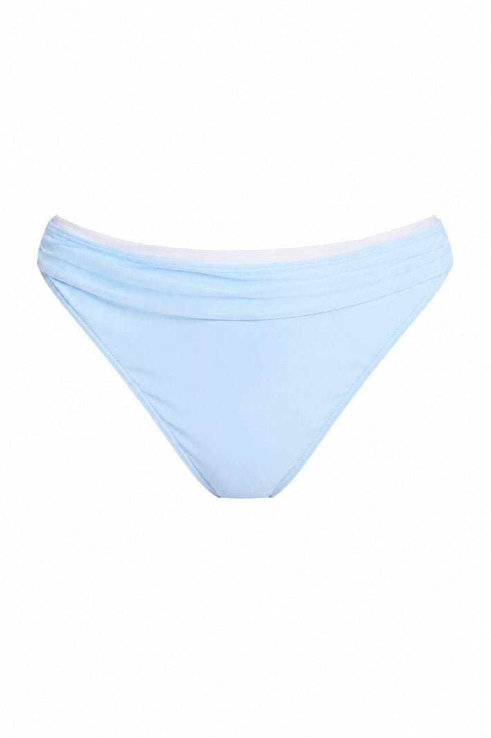 CHEEKY BIKINI BOTTOMS DRAPED LIGHT BLUE | MMSW