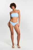 CHEEKY BIKINI BOTTOMS DRAPED LIGHT BLUE | MMSW