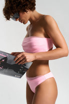 CHEEKY BIKINI BOTTOMS DRAPED PINK | MMSW