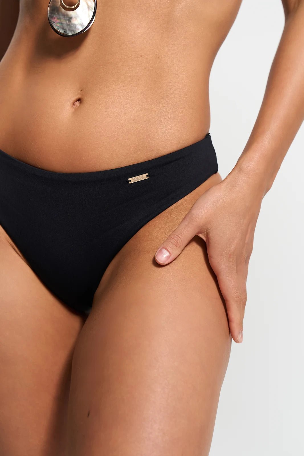 CHEEKY BIKINI BOTTOMS MATTE BLACK | MMSW