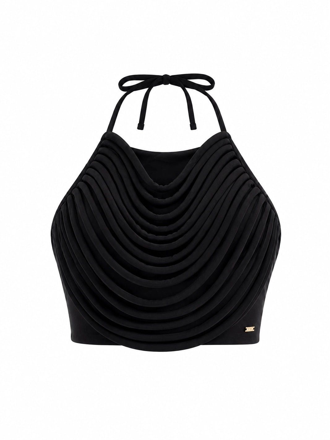 HALTER BIKINI TOP BLACK | MMSW