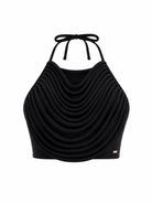 HALTER BIKINI TOP BLACK | MMSW