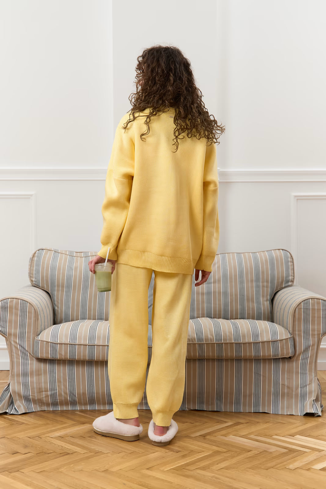 Knitted Jersey Set W26 Yellow | MMSW