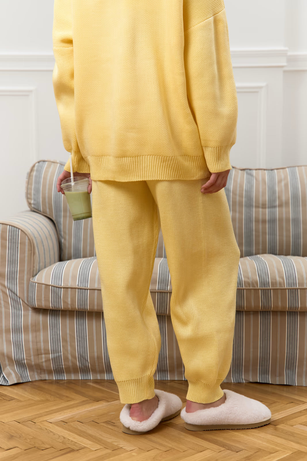 Knitted Jersey Set W26 Yellow | MMSW