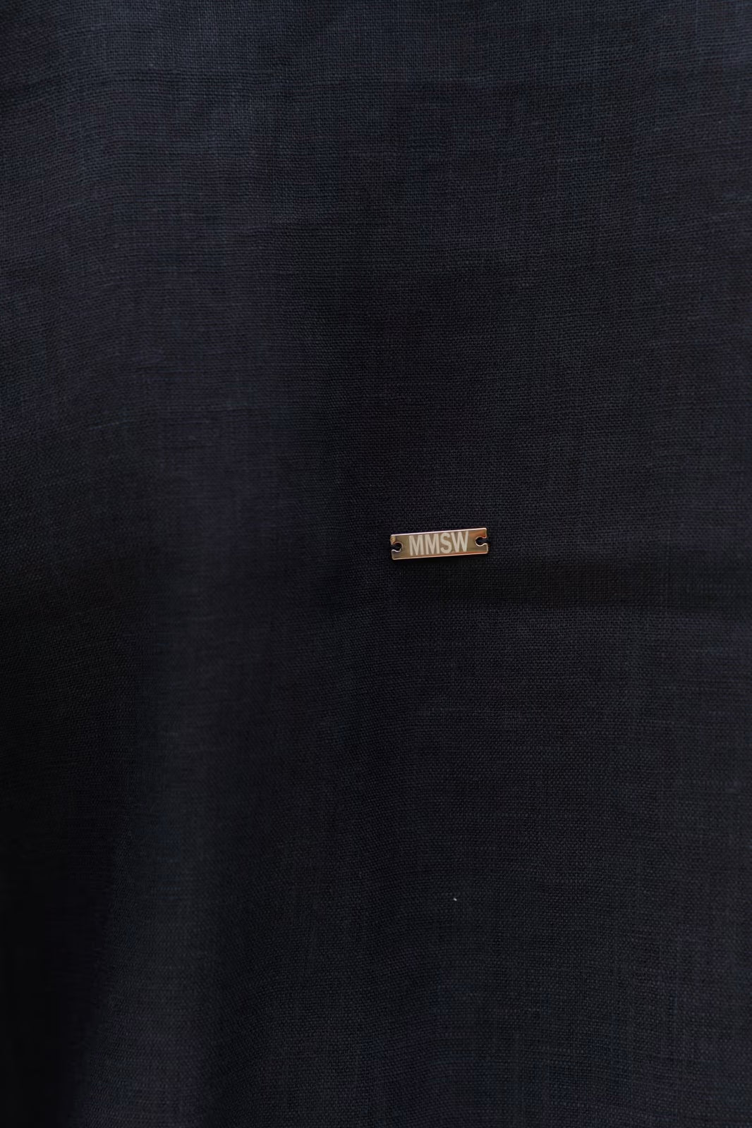Linen shirt with ties SS Black | MMSW
