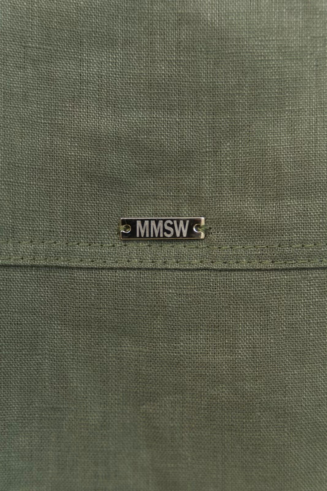 Loose - fitting linen shirt SS Khaki | MMSW