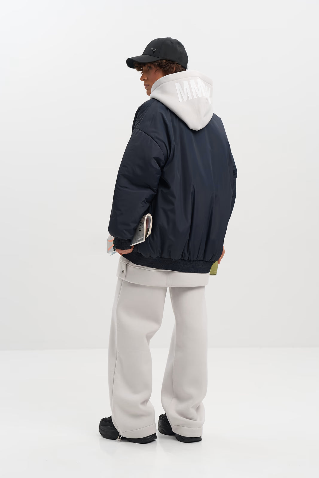 WOMEN’S FLEECE SET WITH LONG HOODIE AND STRAIGHT PANTS LIGHT GREY | MMSW