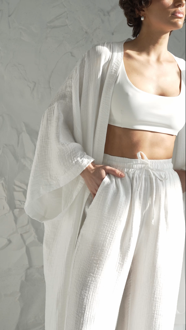 WOMEN’S HIGH WAIST TENCEL PANTS MILK | MMSW