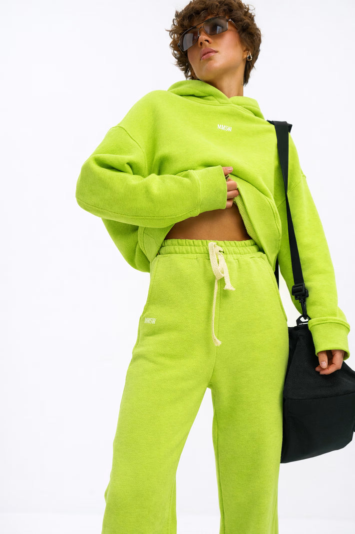 WOMEN’S TAPERED SWEATPANTS LIME | MMSW