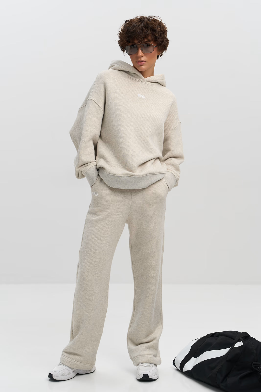 WOMEN’S TAPERED SWEATPANTS LIGHT GREY MELANGE | MMSW