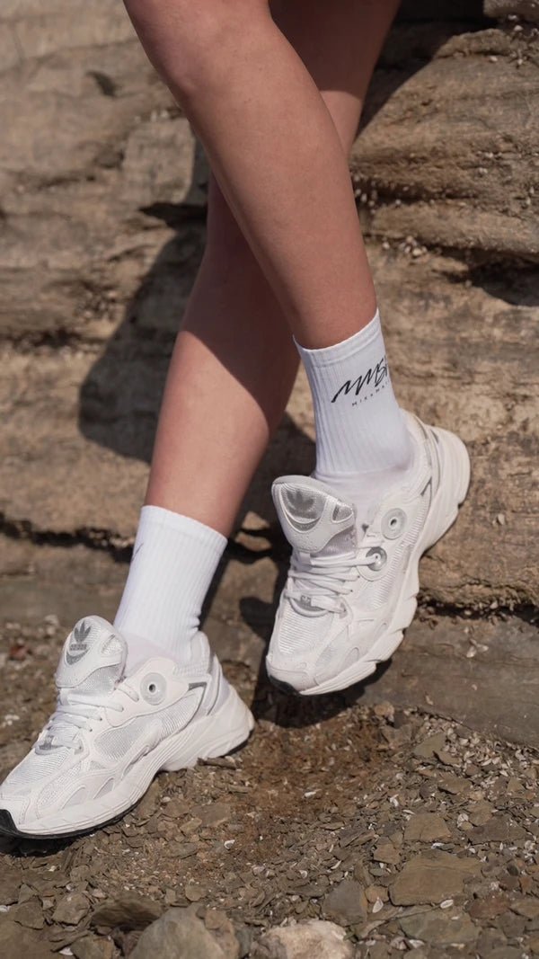WOMEN’S CREW SOCKS WHITE | MMSW