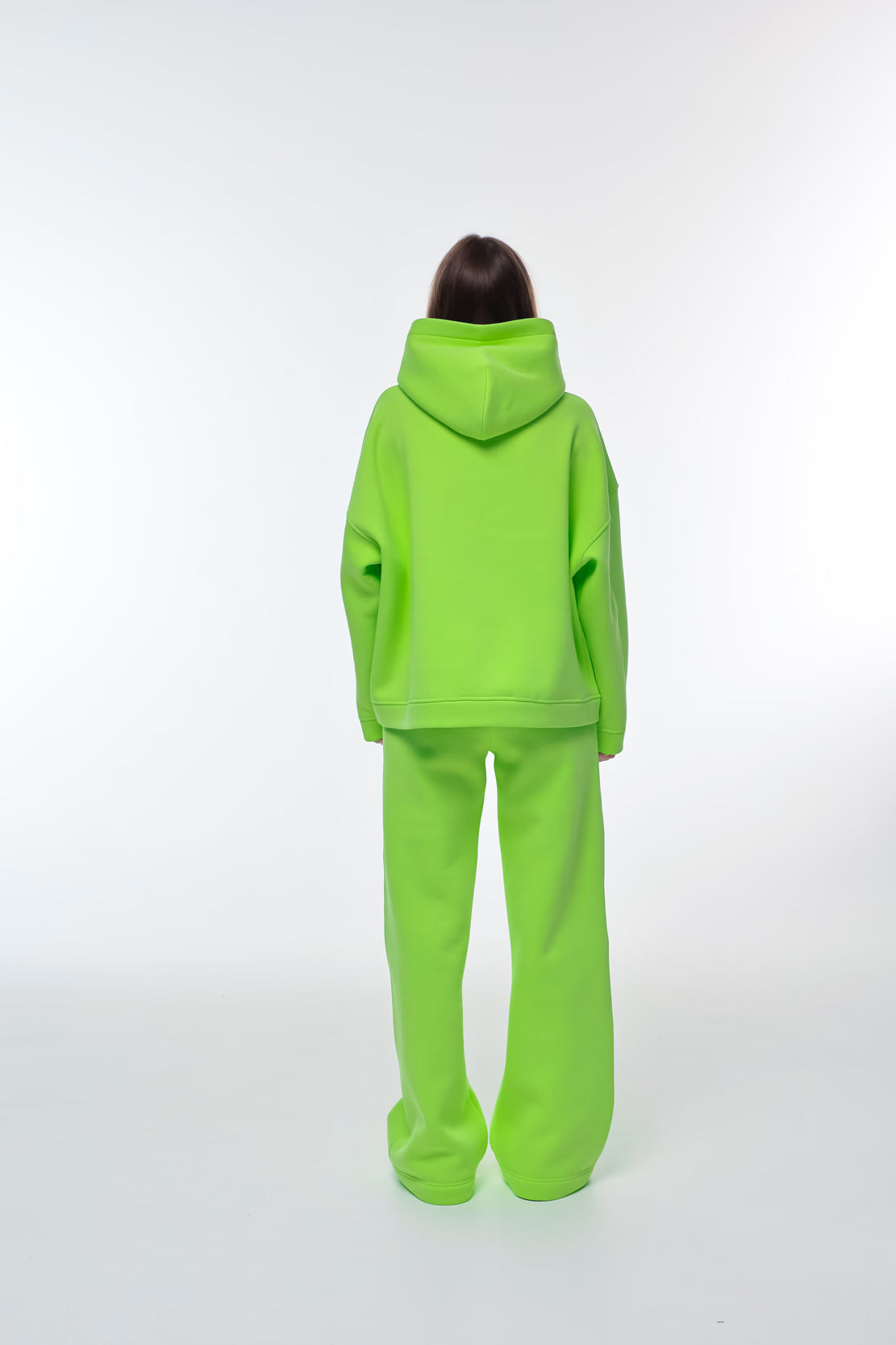 WOMEN’S FLEECE CLEAN HEM SWEATSUITS LIGHT GREEN | MMSW
