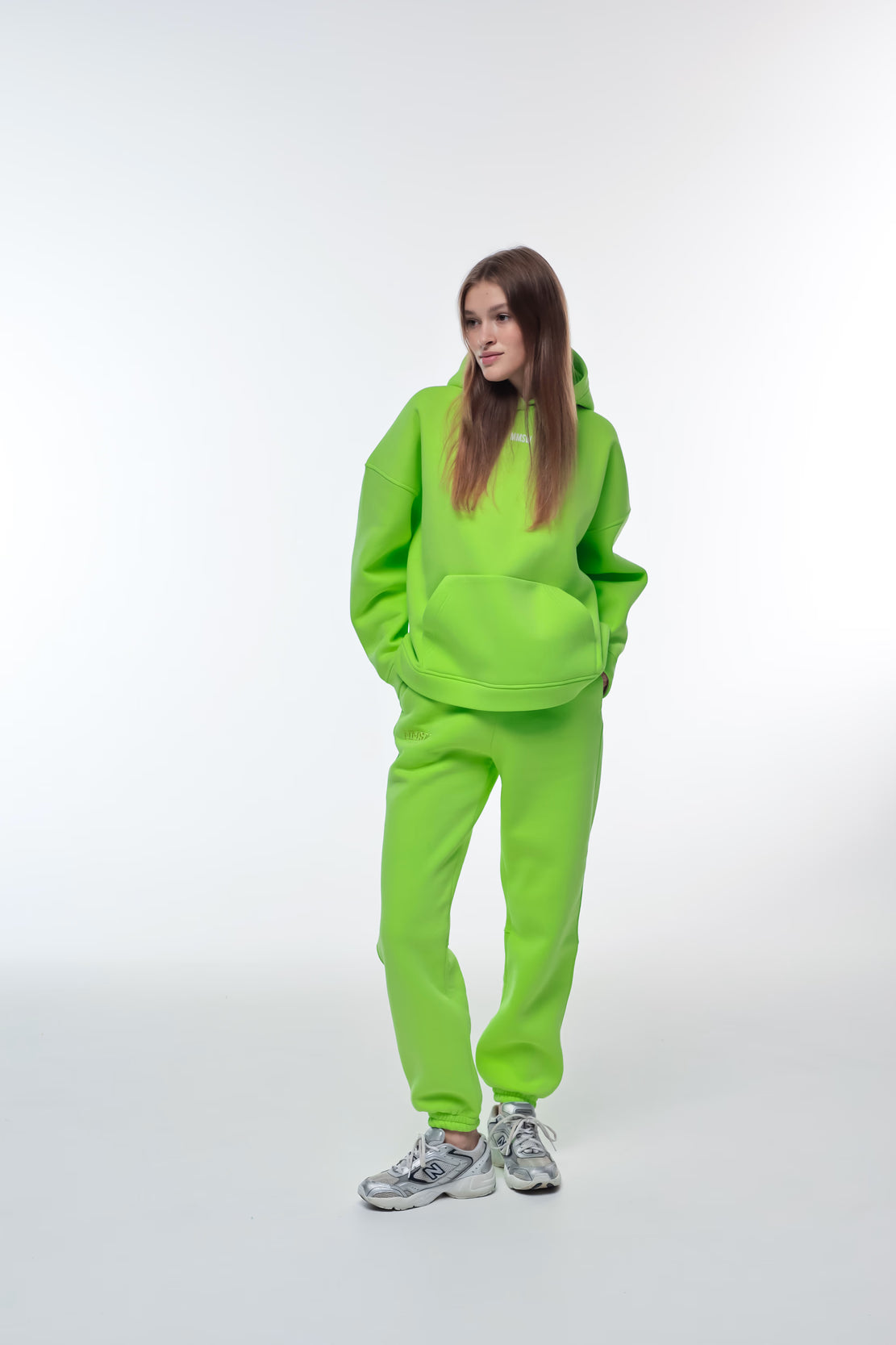 WOMEN’S FLEECE CLEAN HEM SWEATSUITS LIGHT GREEN | MMSW