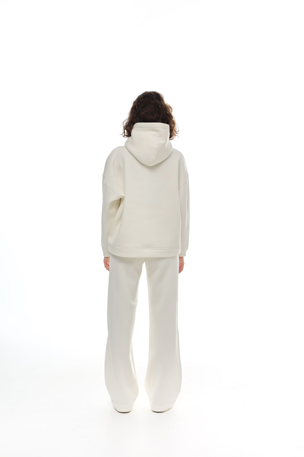 WOMEN’S FLEECE HOODIE CLEAN HEM MILK | MMSW