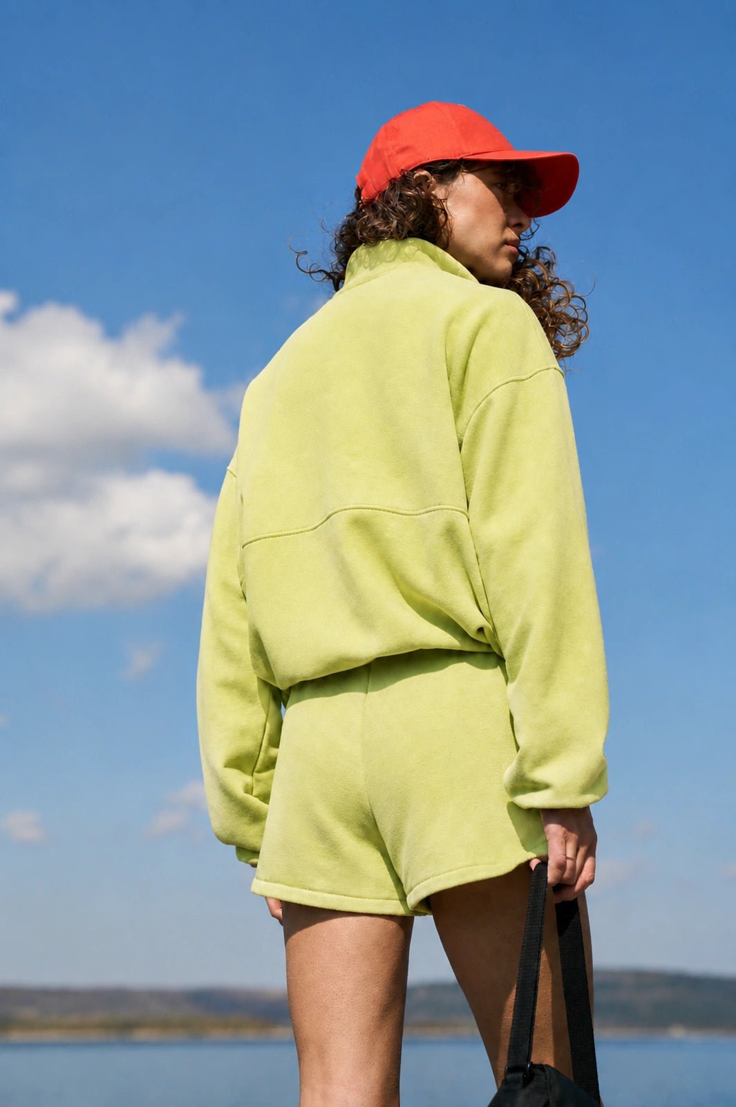 WOMEN’S HALF ZIP SWEATSHIRT LIGHT LIME | MMSW