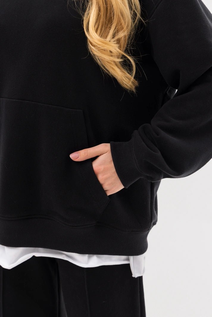 WOMEN'S HOODIE DARK BLACK | MMSW