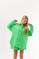 WOMEN’S LINEN SHIRT CHEST POCKET LIME | MMSW