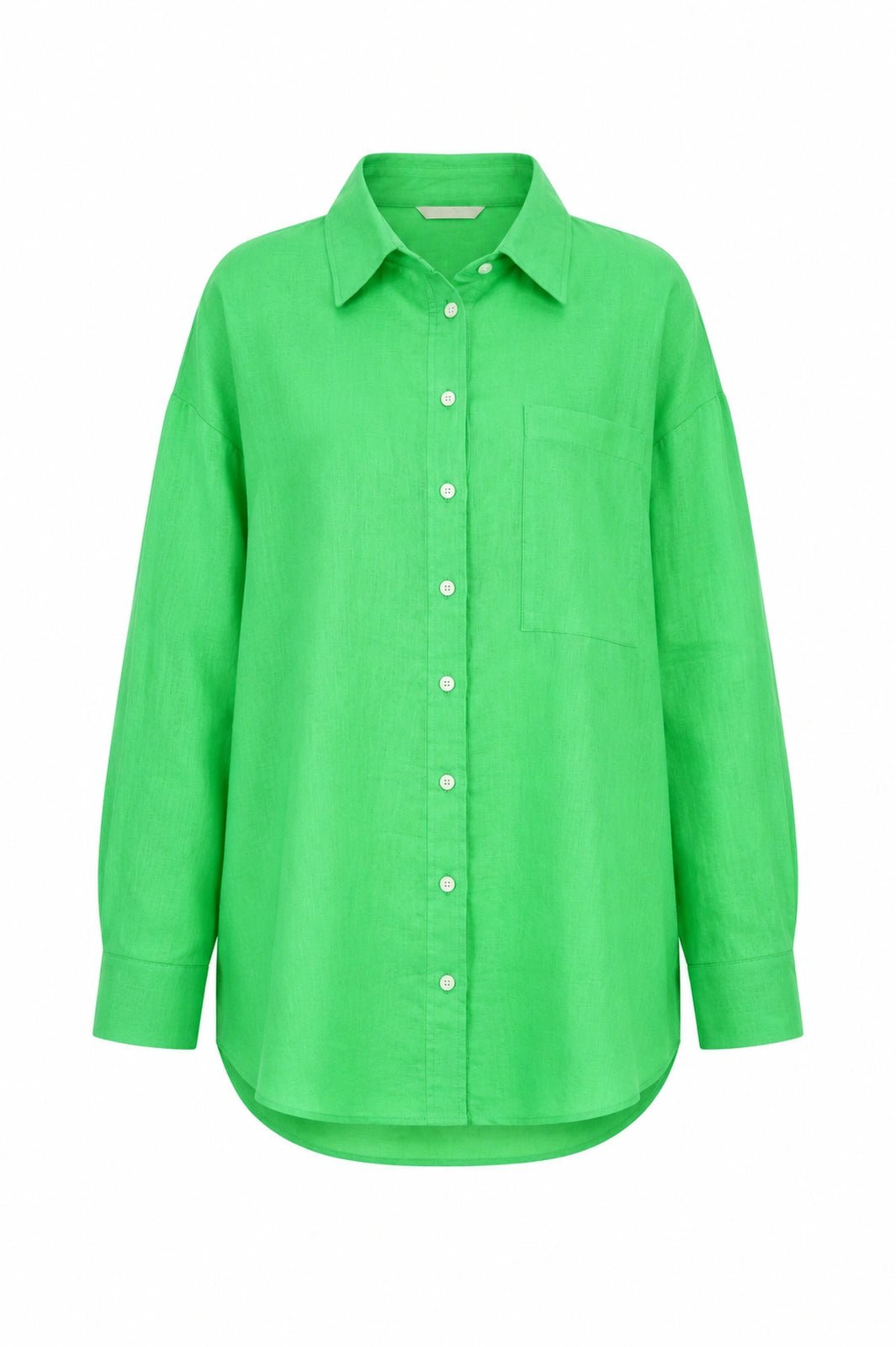 WOMEN’S LINEN SHIRT CHEST POCKET LIME | MMSW