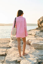 WOMEN’S LINEN SHIRT CHEST POCKET PINK | MMSW