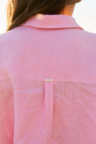 WOMEN’S LINEN SHIRT CHEST POCKET PINK | MMSW