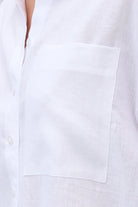 WOMEN’S LINEN SHIRT CHEST POCKET WHITE | MMSW