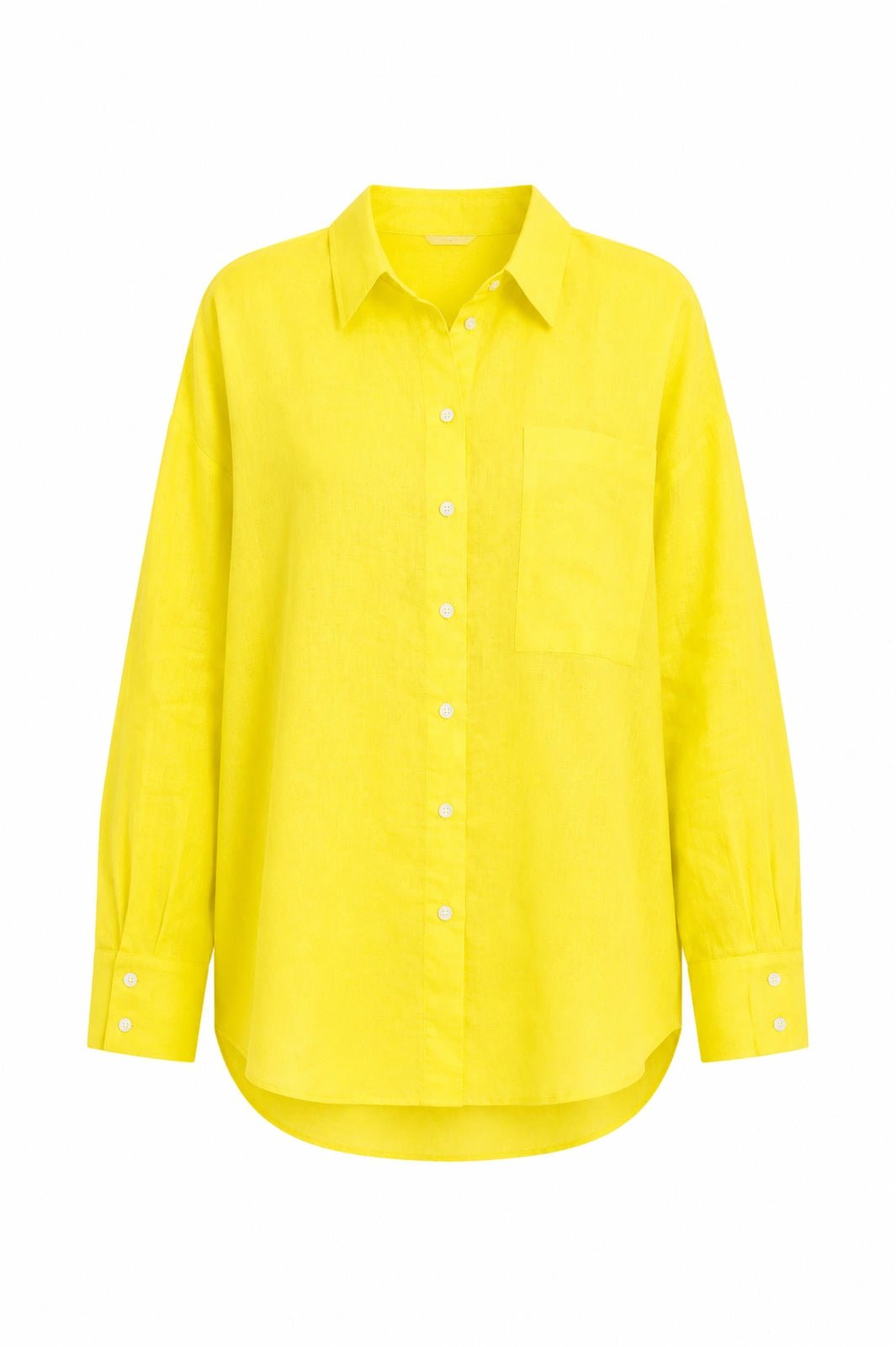 WOMEN’S LINEN SHIRT CHEST POCKET YELLOW | MMSW