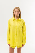 WOMEN’S LINEN SHIRT CHEST POCKET YELLOW | MMSW