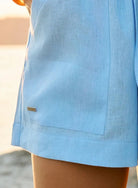 WOMEN’S LINEN SHORTS LIGHT BLUE | MMSW