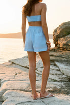 WOMEN’S LINEN SHORTS LIGHT BLUE | MMSW