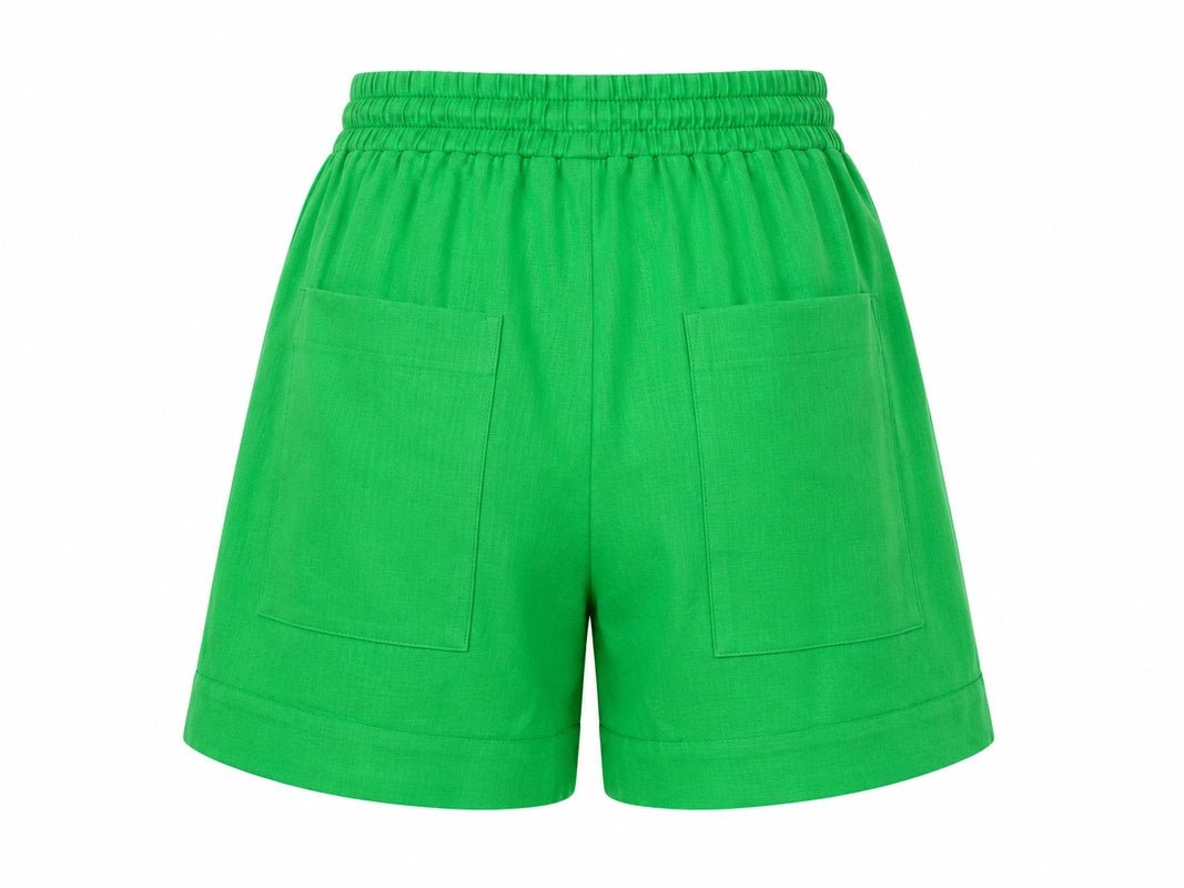 WOMEN’S LINEN SHORTS LIME | MMSW