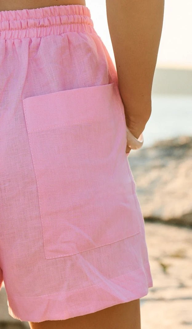 WOMEN’S LINEN SHORTS PINK | MMSW