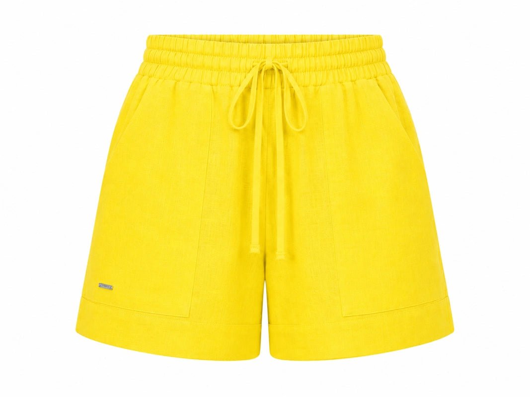 WOMEN’S LINEN SHORTS YELLOW | MMSW