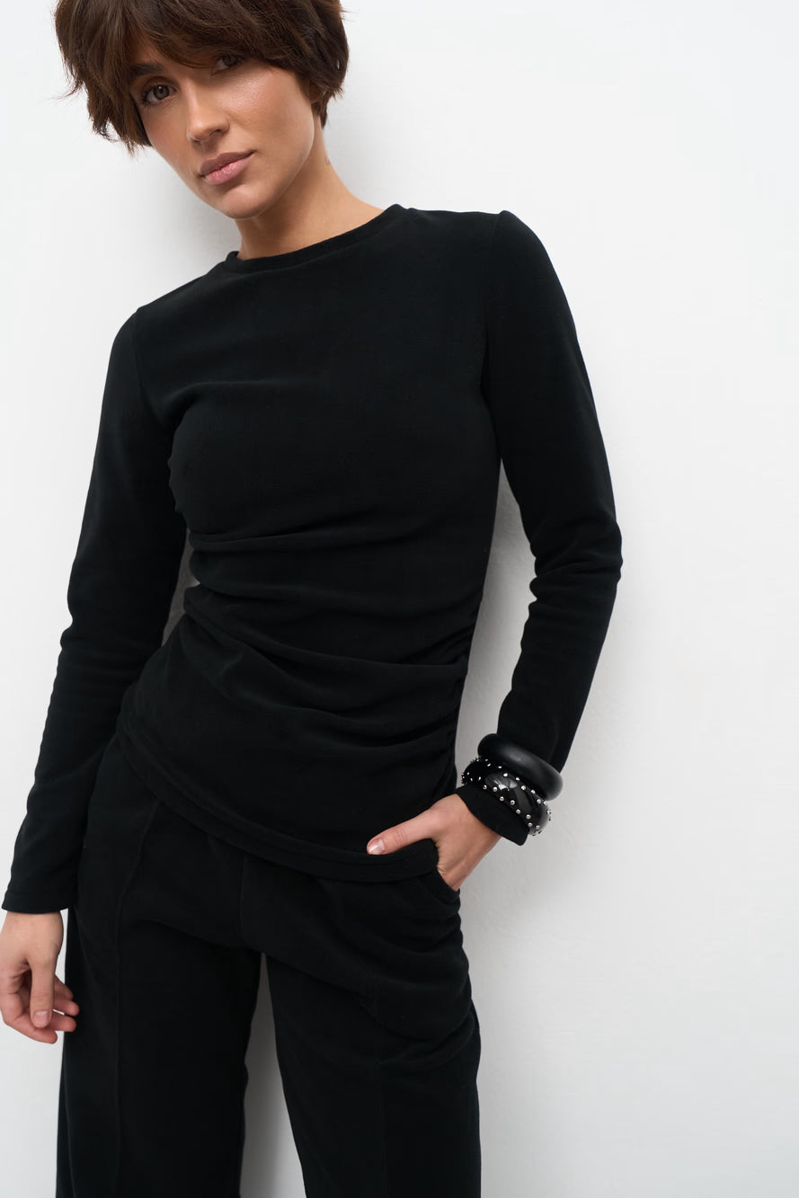 WOMEN’S LONGSLEEVE AND PALAZZO PANTS SET BLACK | MMSW