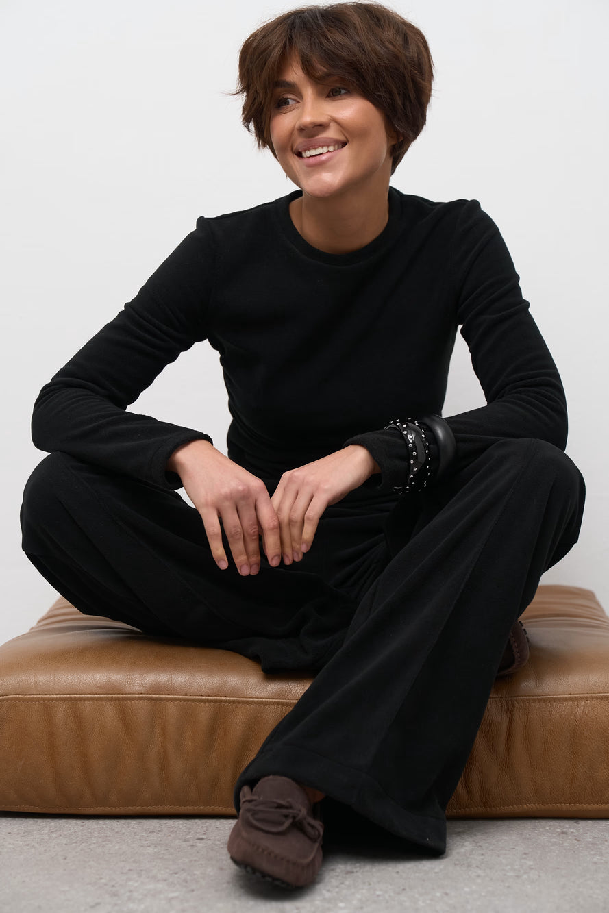 WOMEN’S LONGSLEEVE AND PALAZZO PANTS SET BLACK | MMSW