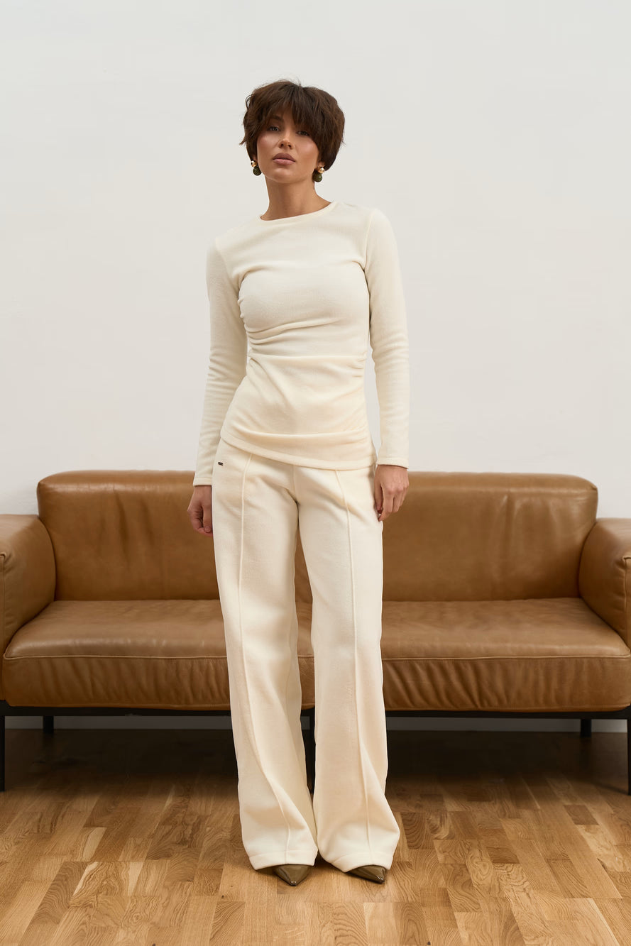 WOMEN’S LONGSLEEVE AND PALAZZO PANTS SET MILKY | MMSW