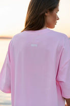 WOMEN’S MAXI DRESS WITH SIDE SLITS BABY PINK | MMSW