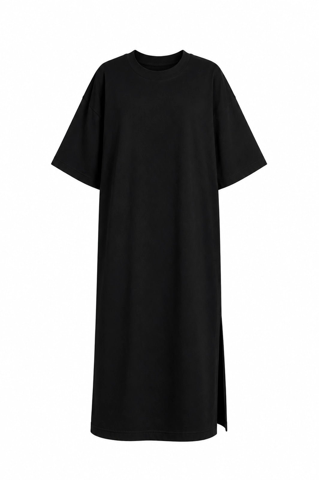 WOMEN’S MAXI DRESS WITH SIDE SLITS BLACK | MMSW