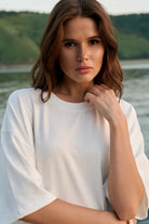 WOMEN’S MAXI DRESS WITH SIDE SLITS MILK | MMSW