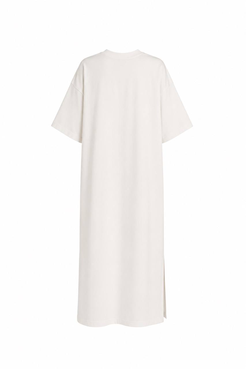 WOMEN’S MAXI DRESS WITH SIDE SLITS MILK | MMSW