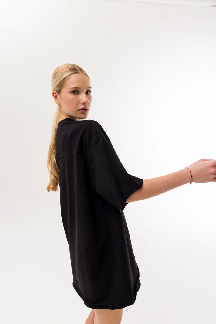 WOMEN’S OVERSIZE T - SHIRT BACK SEAM BLACK | MMSW