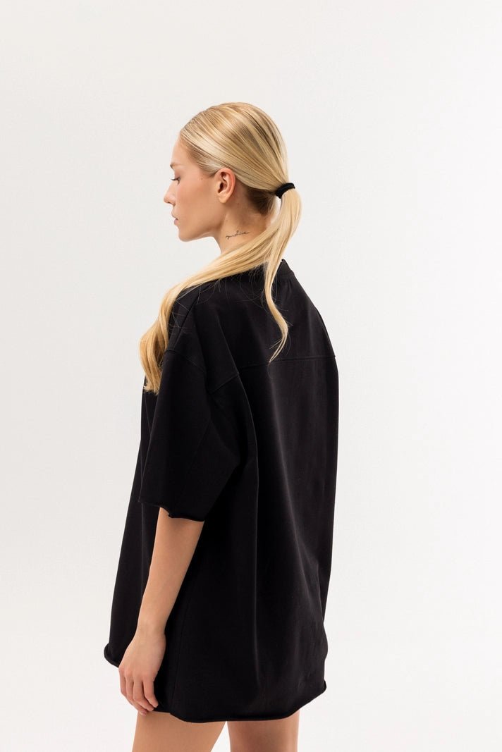 WOMEN’S OVERSIZE T - SHIRT BACK SEAM BLACK | MMSW