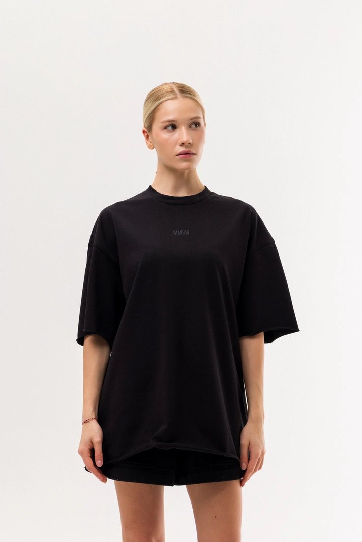 WOMEN’S OVERSIZE T - SHIRT BACK SEAM BLACK | MMSW