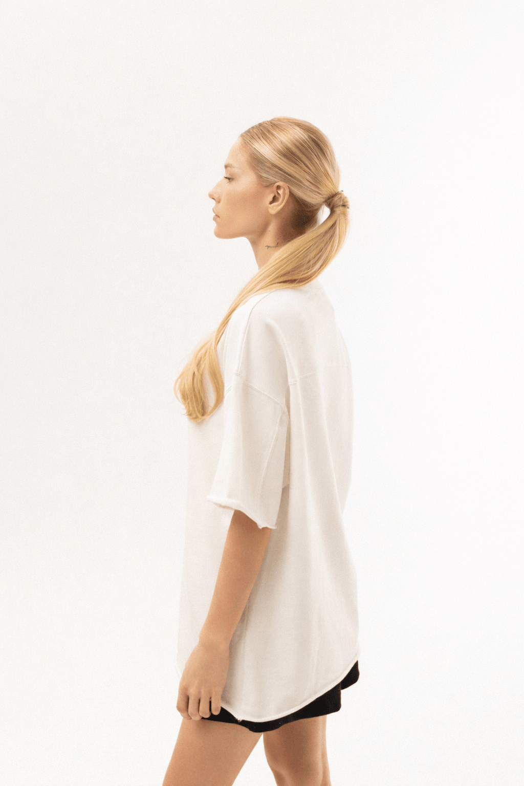 WOMEN’S OVERSIZE T - SHIRT BACK SEAM MILK | MMSW