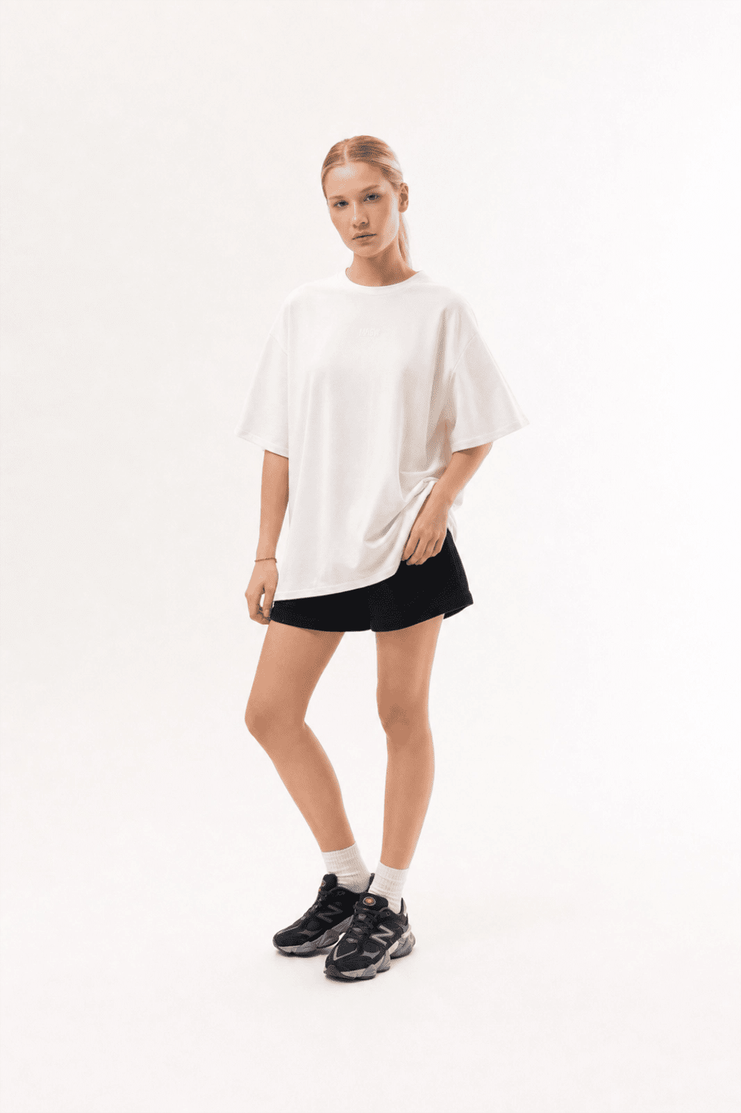 WOMEN’S OVERSIZE T-SHIRT BACK SEAM MILK | MMSW